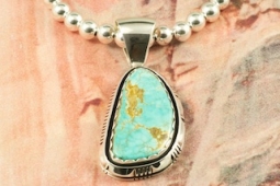 Day 3 Deal - Genuine Royston Turquoise Sterling Silver Pendant and Necklace Set